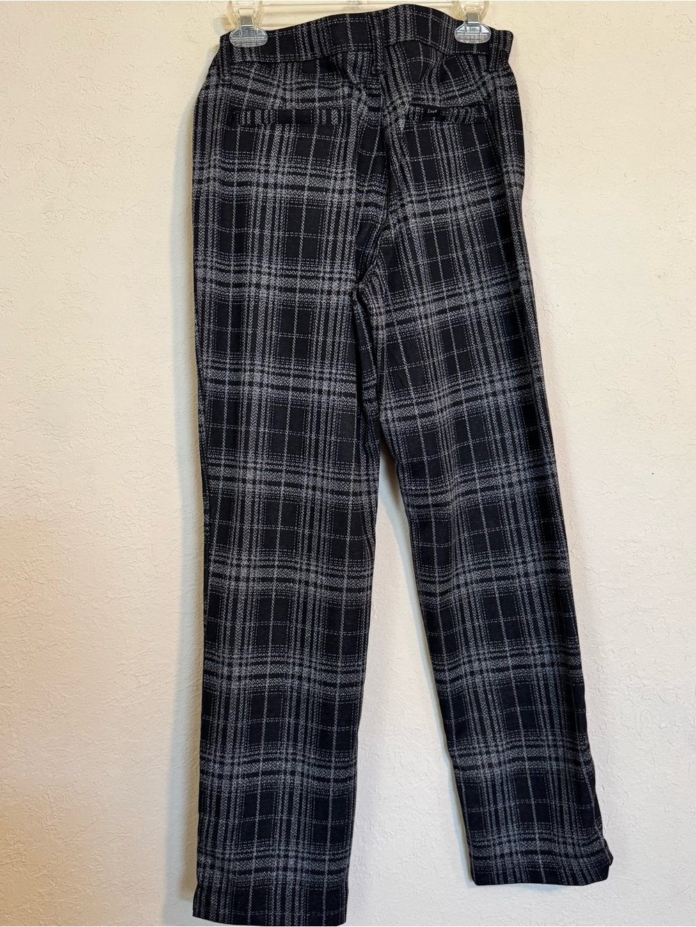 Lee Black and Gray Plaid Chinos